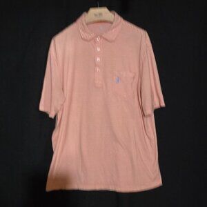 Johnnie-O West Coast Prep SS Polo - Coral White Striped - Sz L*